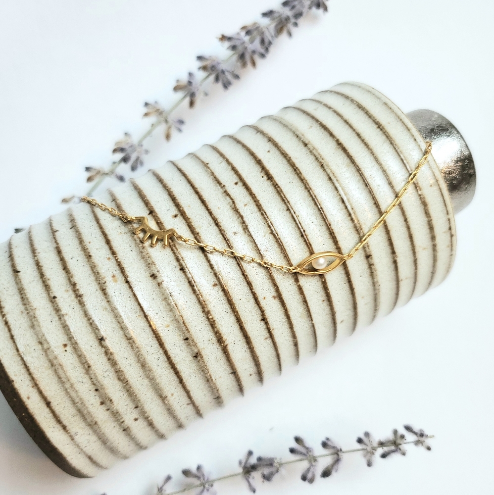 Madewell Dainty Winky Pearl Necklace